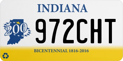 IN license plate 972CHT
