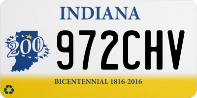IN license plate 972CHV
