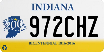 IN license plate 972CHZ