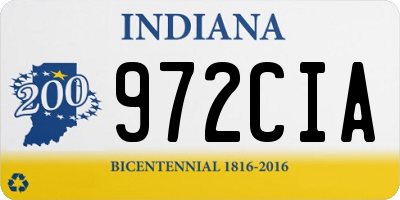 IN license plate 972CIA