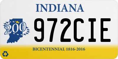 IN license plate 972CIE