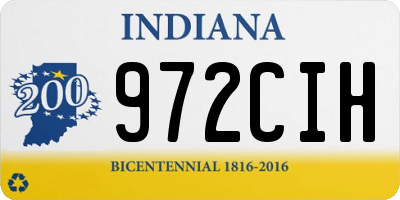 IN license plate 972CIH