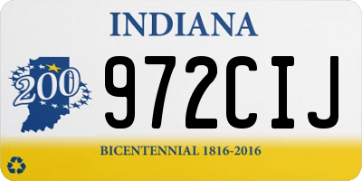 IN license plate 972CIJ