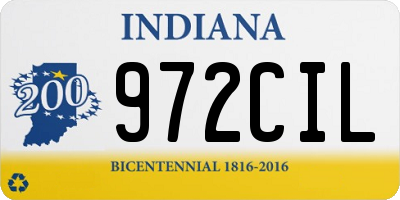 IN license plate 972CIL