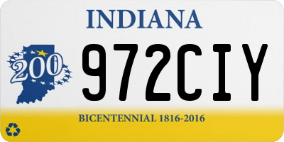 IN license plate 972CIY