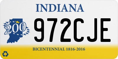 IN license plate 972CJE