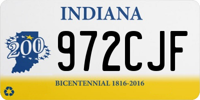 IN license plate 972CJF