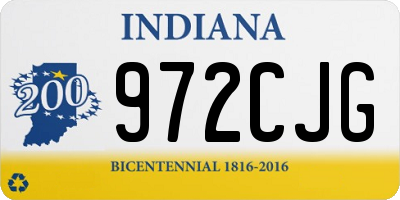IN license plate 972CJG