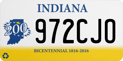 IN license plate 972CJO