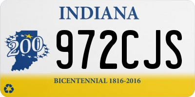 IN license plate 972CJS