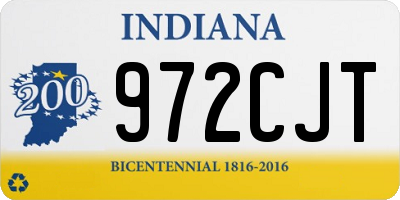 IN license plate 972CJT