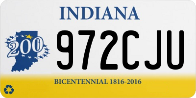 IN license plate 972CJU