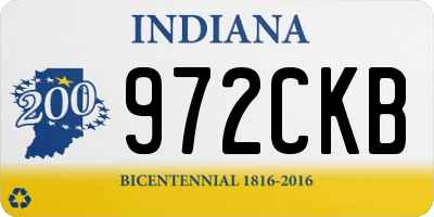 IN license plate 972CKB