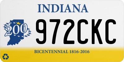 IN license plate 972CKC