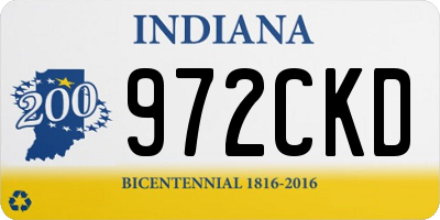 IN license plate 972CKD