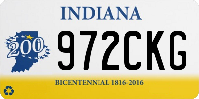 IN license plate 972CKG