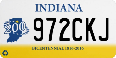 IN license plate 972CKJ