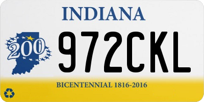 IN license plate 972CKL