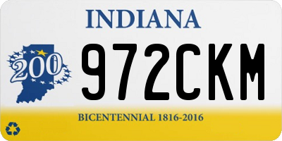 IN license plate 972CKM