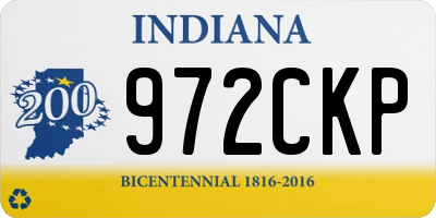 IN license plate 972CKP