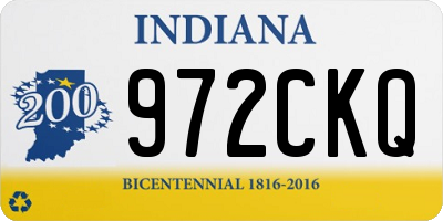 IN license plate 972CKQ