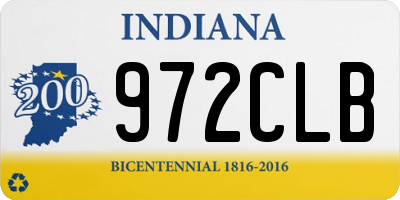 IN license plate 972CLB