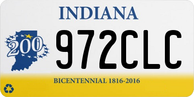 IN license plate 972CLC
