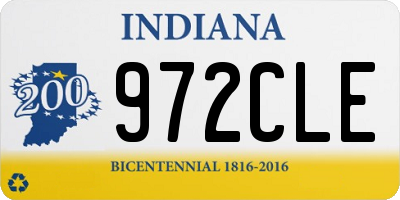 IN license plate 972CLE