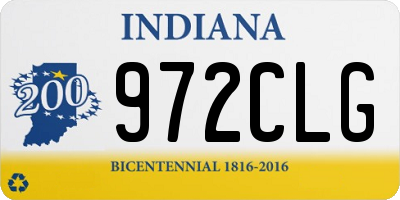 IN license plate 972CLG