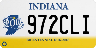 IN license plate 972CLI