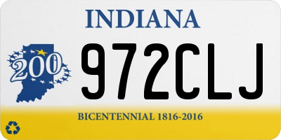 IN license plate 972CLJ