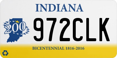 IN license plate 972CLK