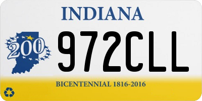IN license plate 972CLL