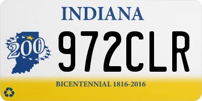 IN license plate 972CLR