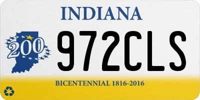 IN license plate 972CLS