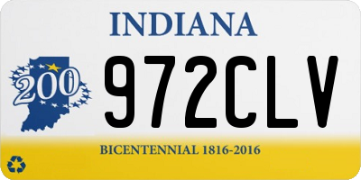 IN license plate 972CLV