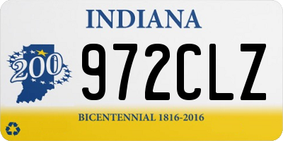 IN license plate 972CLZ