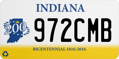 IN license plate 972CMB