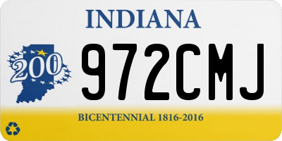 IN license plate 972CMJ