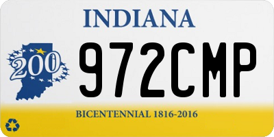 IN license plate 972CMP