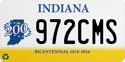 IN license plate 972CMS