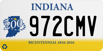 IN license plate 972CMV