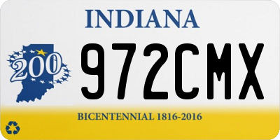 IN license plate 972CMX