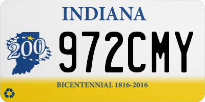 IN license plate 972CMY