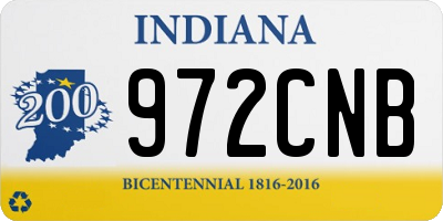 IN license plate 972CNB