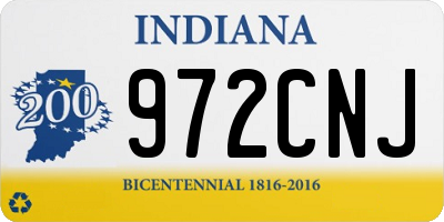 IN license plate 972CNJ