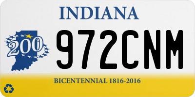 IN license plate 972CNM