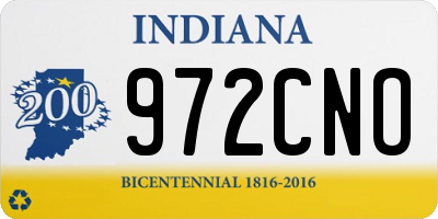 IN license plate 972CNO