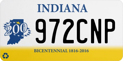 IN license plate 972CNP