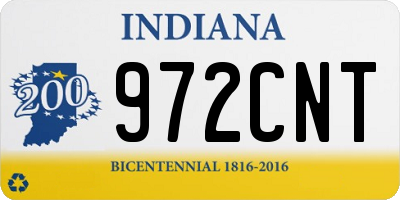 IN license plate 972CNT